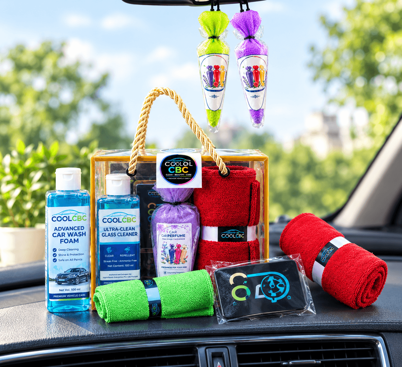 Aura Camphor Cone Kit (Camphor Cones Qty 2, Ultrsoft Plush Microfibre Cloth, Wiper Liquid)